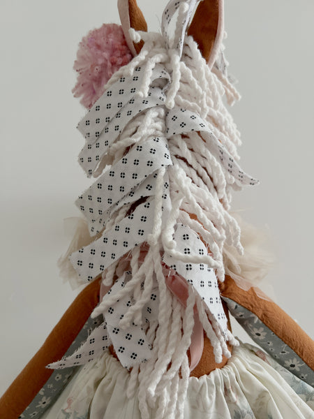 Wonder-Filled Bespoke Horse Doll // Vintage Floral Pastel - DaintyCheeks