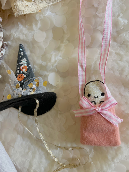 Lilac Bat Witch Heirloom Doll Set
