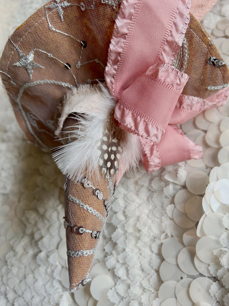 Wonder-Filled Attic Ghost// Blush Embroidered