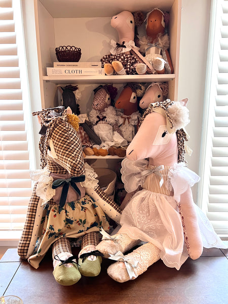 Wonder-Filled Oversized Bespoke Horse Doll // Vintage Embroidered - DaintyCheeks