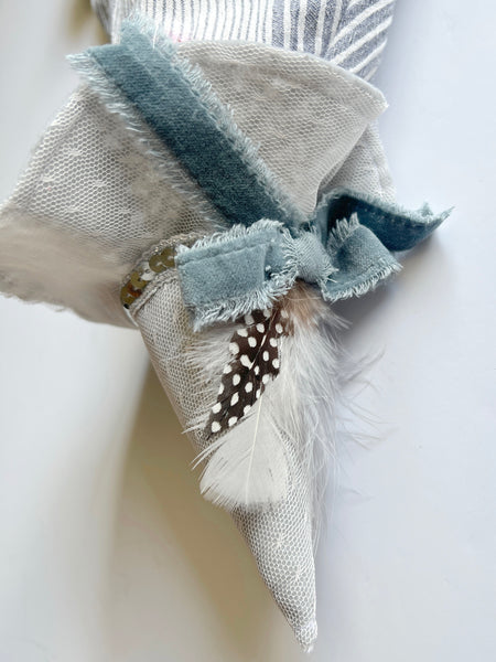 Wonder-Filled Attic Ghost// Dusty Indigo Stripe