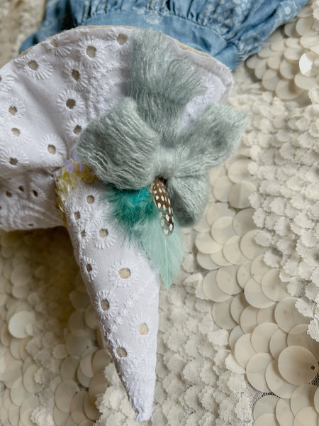 Wonder-Filled Attic Ghost// Floral Indigo