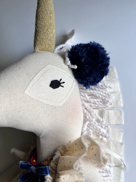 Wonder-Filled Bespoke Unicorn Doll // Classic Floral
