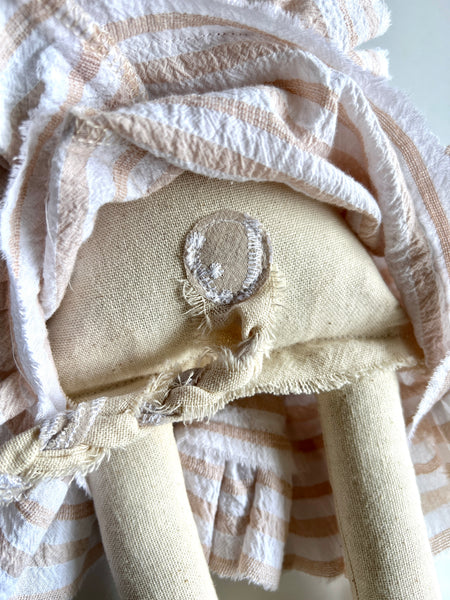 back of cat doll details.