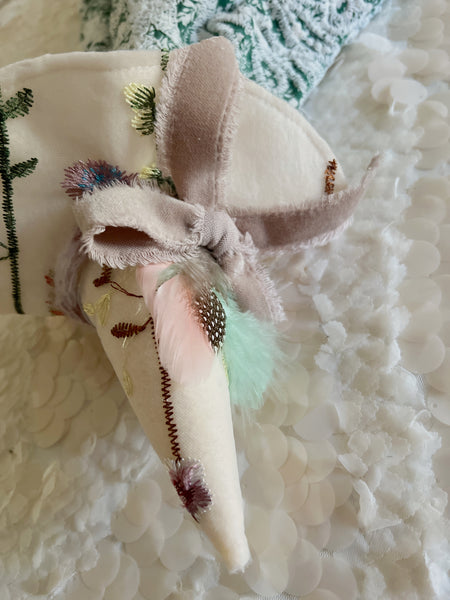 Wonder-Filled Attic Ghost// Emerald Embroidered