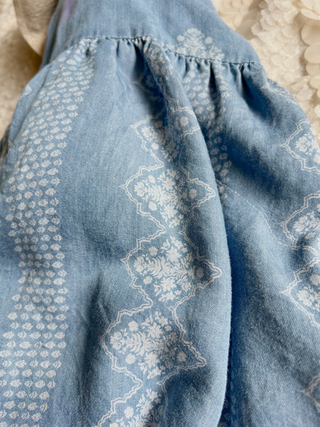 Wonder-Filled Attic Ghost// Floral Indigo