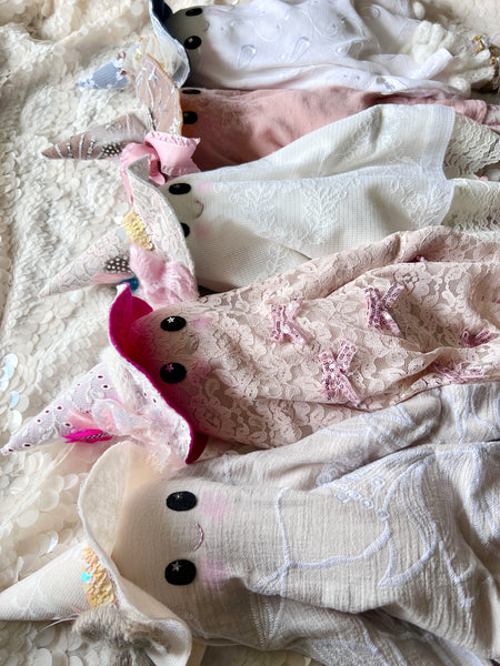 Wonder-Filled Attic Ghost// Blush Embroidered