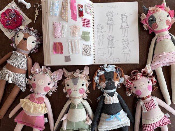 Bespoke Ocean Darling Mouse Art Doll Set // Ocean View