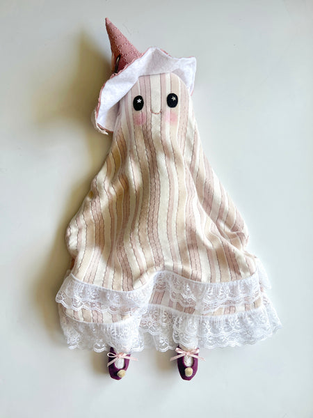 Wonder-Filled Attic Ghost// Blush Sparkle Stripe