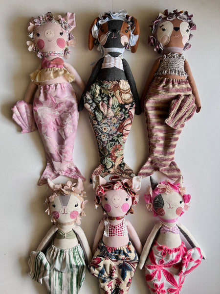 Bespoke Ocean Darling Mouse Art Doll Set // Ocean View