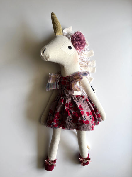 Wonder-Filled Bespoke Unicorn Doll // Blueberry Garden