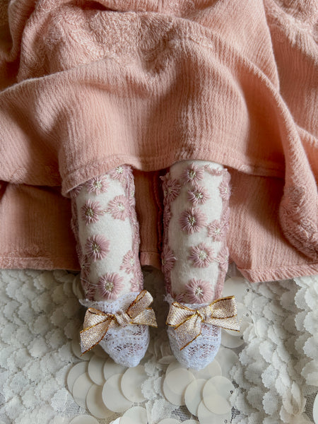 Wonder-Filled Attic Ghost// Blush Embroidered