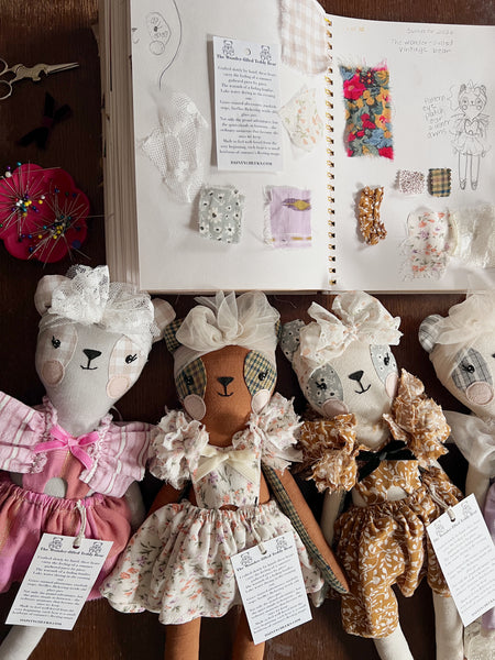 Wonder-Filled Bespoke Teddy Bear // Classic Floral