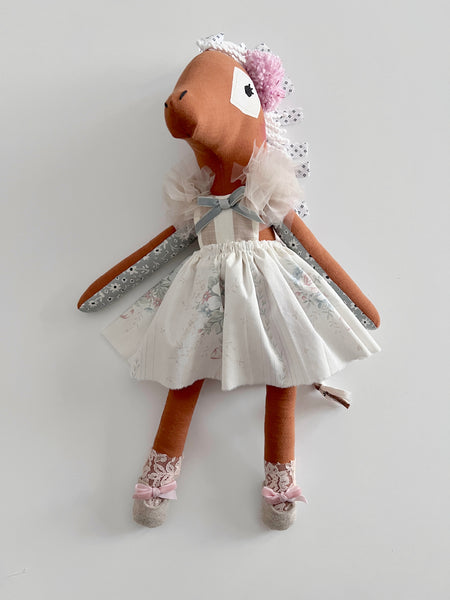 Wonder-Filled Bespoke Horse Doll // Vintage Floral Pastel - DaintyCheeks