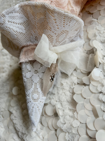 Wonder-Filled Attic Ghost// Vintage Blush Lace