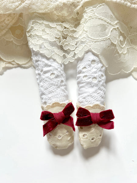 Spirit of the Holiday Bespoke Doll // Buttercream Embroidered Lace