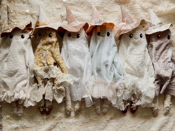 Wonder-Filled Attic Ghost// Blush & Mint Stripe