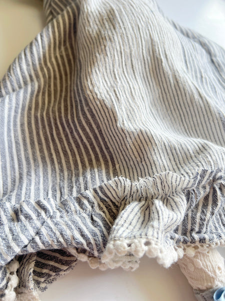 Wonder-Filled Attic Ghost// Dusty Indigo Stripe