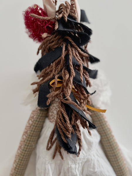 Wonder-Filled Bespoke Horse Doll // Neutral Plaid - DaintyCheeks