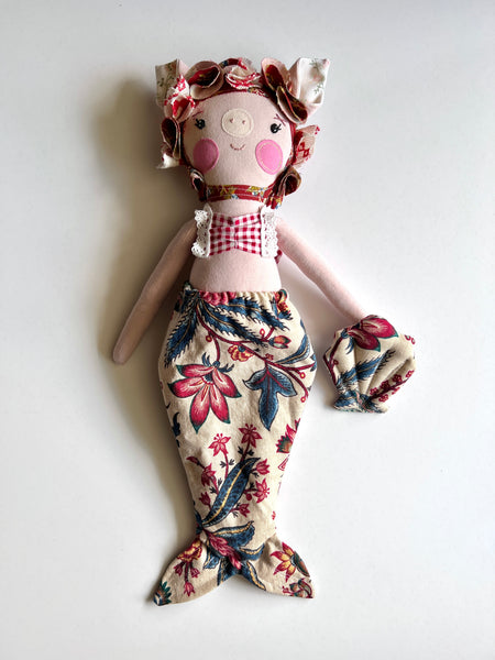 Bespoke Ocean Darling Pig Art Doll Set // Americana