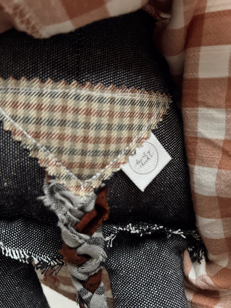 Wonder-Filled Bespoke Horse Doll // Tan and White Checkered - DaintyCheeks