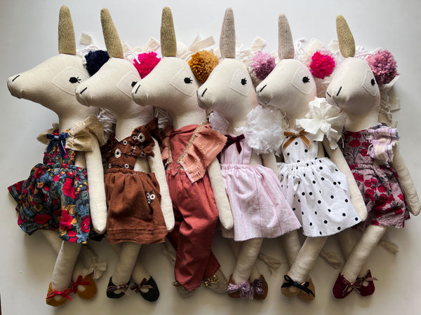 Wonder-Filled Bespoke Unicorn Doll // Classic Floral