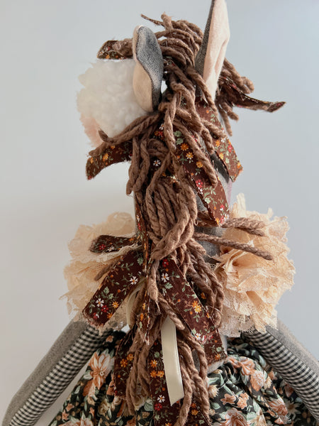 Wonder-Filled Bespoke Horse Doll // Peachy Floral