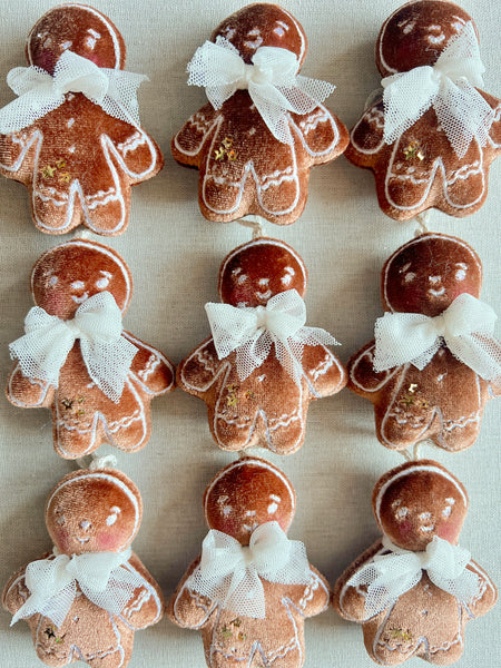 Velvet Gingerbread Babe Ornament