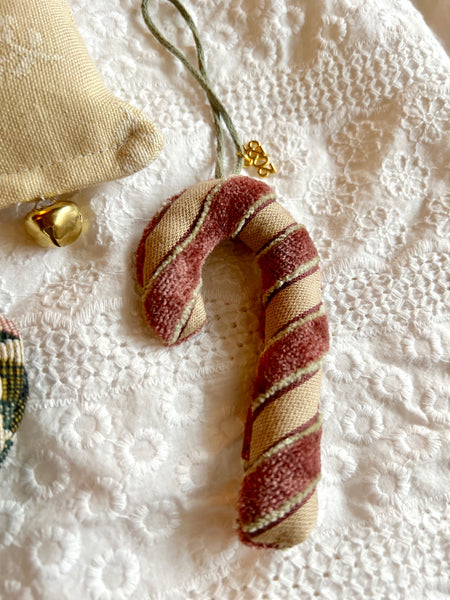 90's Nostalgic Holiday Set// Vintage Upholstery Ornament Set