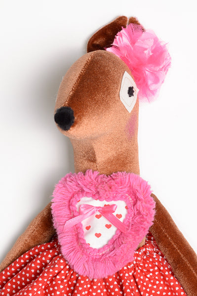 2025 Valentine Velvet Baby Deer // Bright Pink Fringe