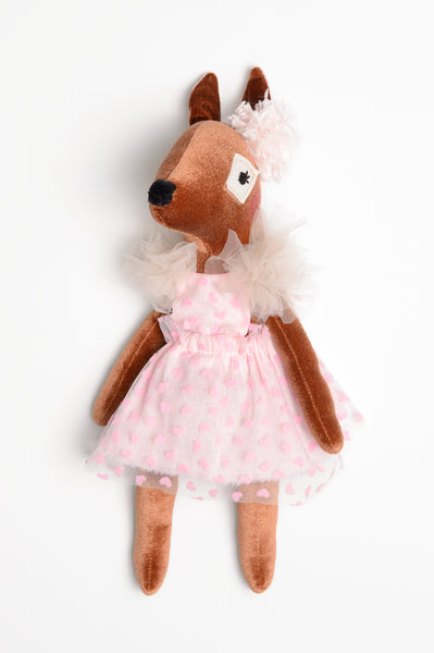 2025 Valentine Velvet Baby Deer // Pink Heart Tulle