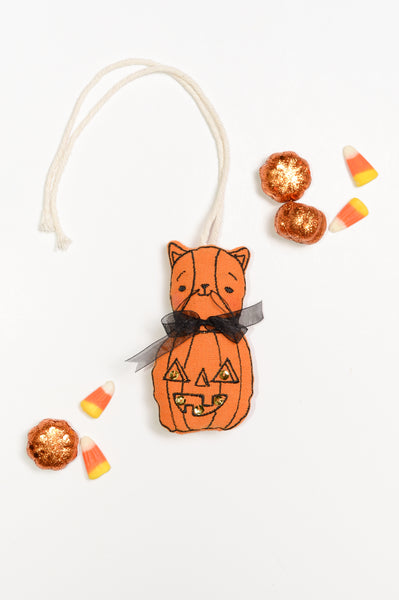 Pumpkin Kitty Halloween Charm