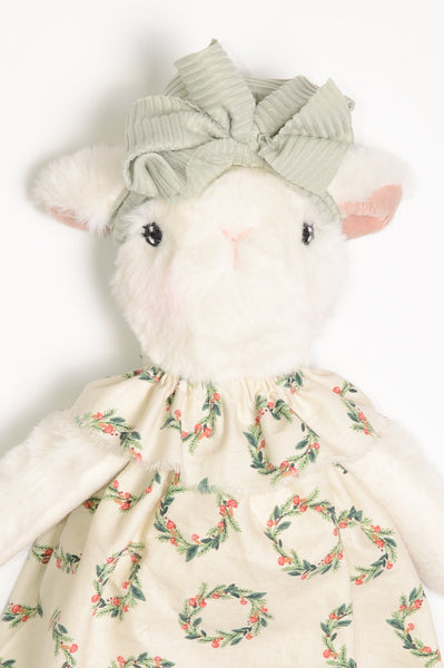 Wonder-Filled Baby Lamb // Neutral Plaid