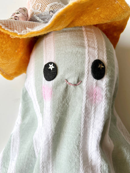 Wonder-Filled Attic Ghost// Blush & Mint Stripe