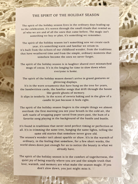 Spirit of the Holiday Bespoke Doll // Winter White Embroidered