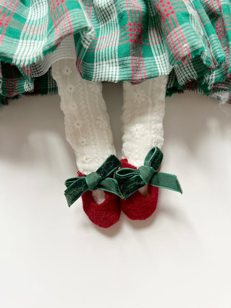 Spirit of the Holiday Bespoke Doll // Holiday Plaid Ruffle