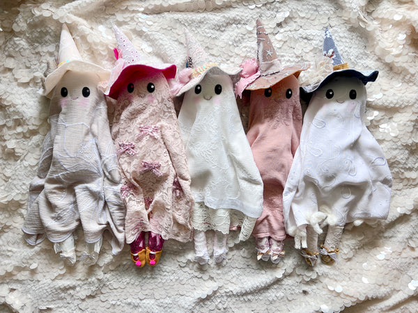 Wonder-Filled Attic Ghost// Blush Embroidered