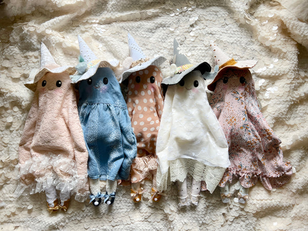 Wonder-Filled Attic Ghost// Blush Embroidered