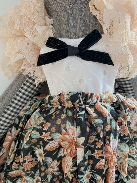 Wonder-Filled Bespoke Horse Doll // Peachy Floral